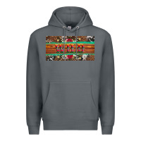 Rock western wild and floral leopard  cowhide licanse plate Premium Hoodie - Artiststas