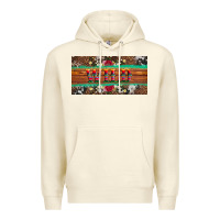 Sandshell western wild and floral leopard  cowhide licanse plate Premium Hoodie - Artiststas