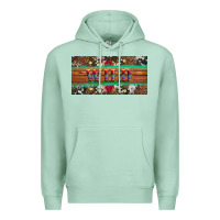 Seafoam western wild and floral leopard  cowhide licanse plate Premium Hoodie - Artiststas
