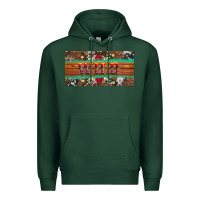 Sports Green western wild and floral leopard  cowhide licanse plate Premium Hoodie - Artiststas