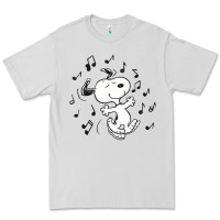 Dove Grey dancing dog Premium Tee - DesigneFamous
