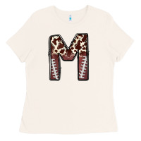Bone name footballcow print letter m Ladies Tee - CowhideDigitalArt