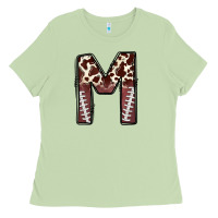 Name Footballcow Print Letter M Ladies Tee | Teevron