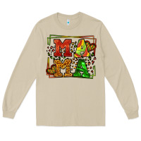 Mushroom juneteenth leopard frame mama Mother's Day Long Sleeve Tee - LillyAllenDesigns