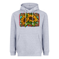 Heather Grey sunflower serape leopard background Heavyweight Hoodie - Jasminsmagicworld