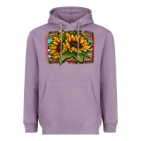 Lavender sunflower serape leopard background Heavyweight Hoodie - Jasminsmagicworld