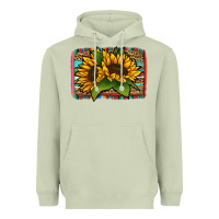 Matcha sunflower serape leopard background Heavyweight Hoodie - Jasminsmagicworld