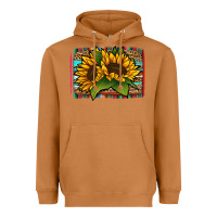 Meerkat sunflower serape leopard background Heavyweight Hoodie - Jasminsmagicworld