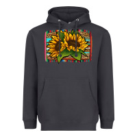 Smoke sunflower serape leopard background Heavyweight Hoodie - Jasminsmagicworld