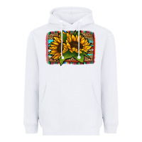 White sunflower serape leopard background Heavyweight Hoodie - Jasminsmagicworld