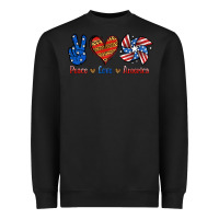Black Peace Love America Heavyweight Sweatshirt - Jasminsmagicworld