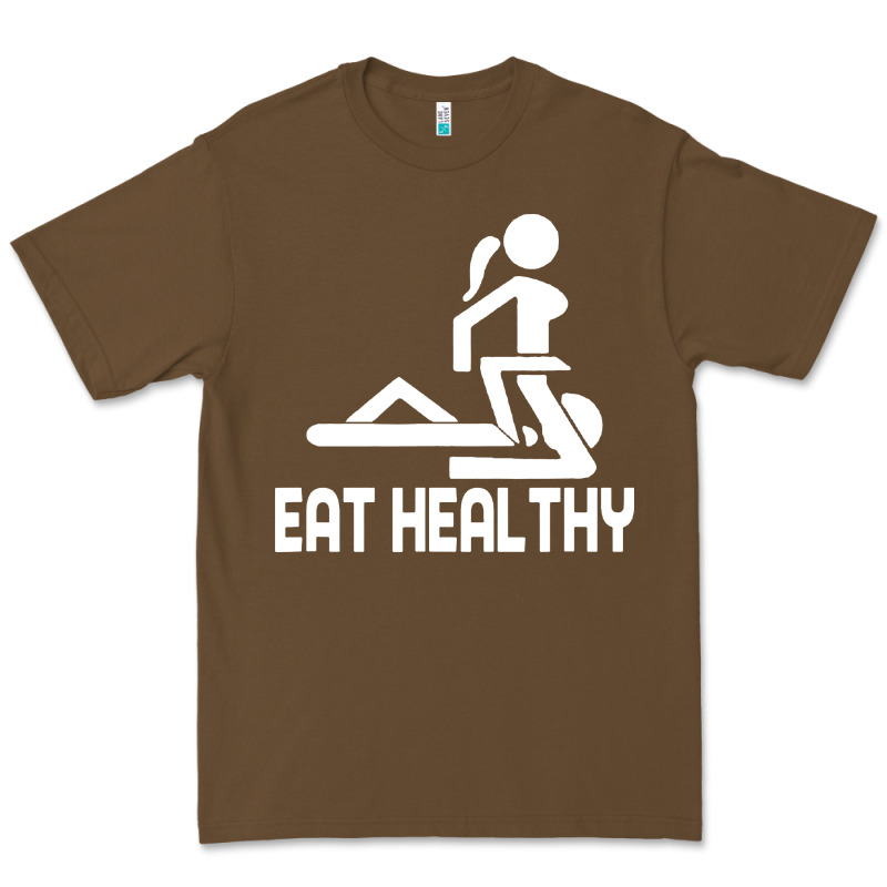 Eat Healthy Premium Tee by DesigneFamous | Teevron