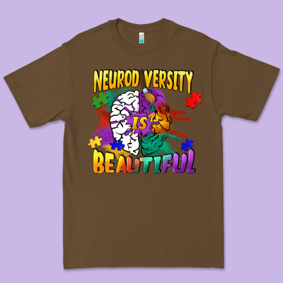 Neurodiversity Is Beautiful Premium Tee Designed By Fadigitalartstudio
