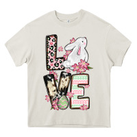 Cream Love Easter bunny Heavy Core Tee - OliviaCreatesArt