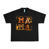 Black Melanin leopard frame mama Mother's Day Urban Heavy Tee - LillyAllenDesigns