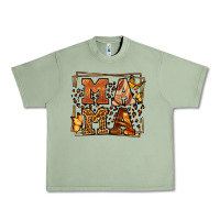 Oil Green Melanin leopard frame mama Mother's Day Urban Heavy Tee - LillyAllenDesigns