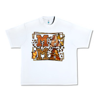 White Melanin leopard frame mama Mother's Day Urban Heavy Tee - LillyAllenDesigns