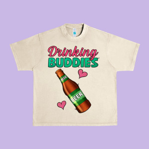 Drinking Buddies Urban Heavy Tee Designed By Jasminsmagicworld