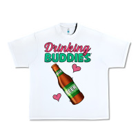 White Drinking Buddies Urban Heavy Tee - Jasminsmagicworld