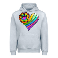 Heather Grey Pride Heart Urban Hoodie - Jasminsmagicworld