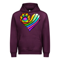 Mauve Wine Pride Heart Urban Hoodie - Jasminsmagicworld