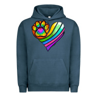 Pigment Midnight Navy Pride Heart Urban Hoodie - Jasminsmagicworld