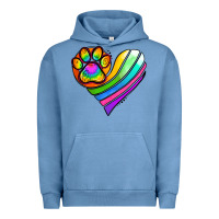 Pigment Pebble Blue Pride Heart Urban Hoodie - Jasminsmagicworld