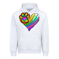 White Pride Heart Urban Hoodie - Jasminsmagicworld
