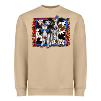Mushroom 4th of July Cows Holstein Cows Heavyweight Sweatshirt - Jasminsmagicworld