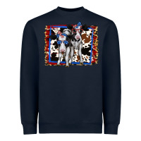 Navy 4th of July Cows Holstein Cows Heavyweight Sweatshirt - Jasminsmagicworld