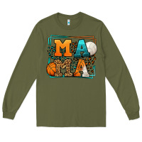 Army Green Basketball and Volleyball mama Mother's Day Long Sleeve Tee - LillyAllenDesigns