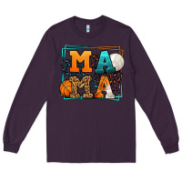Plum Basketball and Volleyball mama Mother's Day Long Sleeve Tee - LillyAllenDesigns
