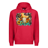 Cardinal western texas  and cowhide with sunflower Premium Hoodie - Artiststas