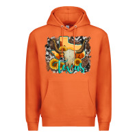 Carrot western texas  and cowhide with sunflower Premium Hoodie - Artiststas