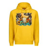 Lemon western texas  and cowhide with sunflower Premium Hoodie - Artiststas
