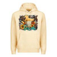 Pina Colada western texas  and cowhide with sunflower Premium Hoodie - Artiststas