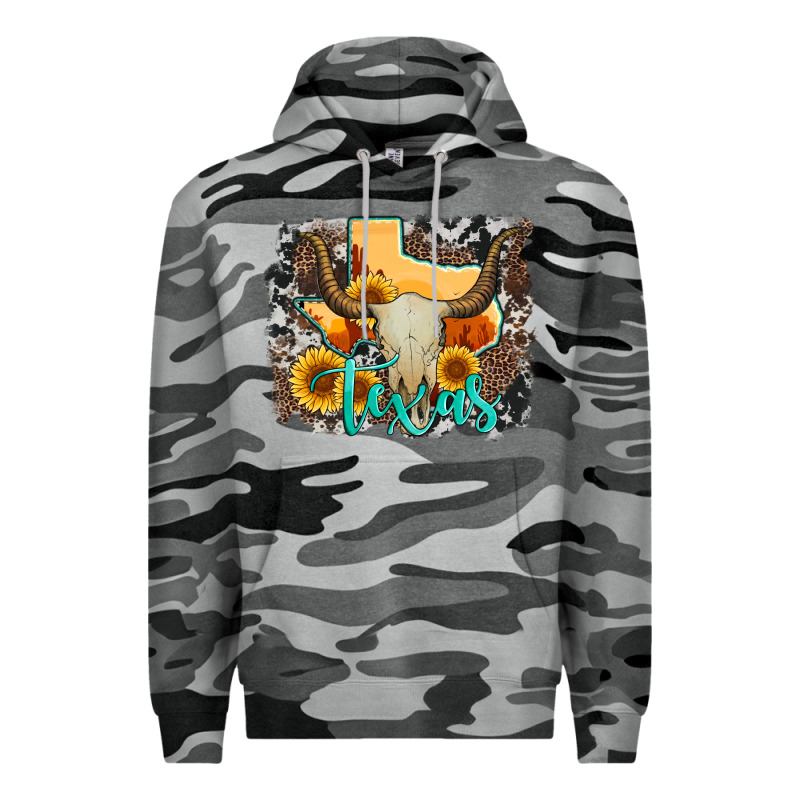 Western Texas  And Cowhide With Sunflower Premium Hoodie by Artiststas | Teevron