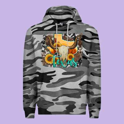 Western Texas  And Cowhide With Sunflower Premium Hoodie Designed By Artiststas