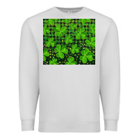 Dove Grey shamrock and plaid Premium Sweatshirt - RanaPortraitStore