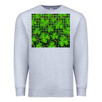 Heather Grey shamrock and plaid Premium Sweatshirt - RanaPortraitStore