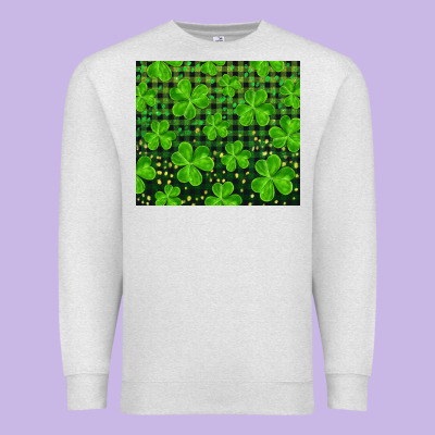 Shamrock And Plaid Premium Sweatshirt Designed By Ranaportraitstore