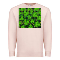 Pale Pink shamrock and plaid Premium Sweatshirt - RanaPortraitStore