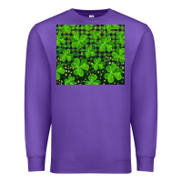 Purple shamrock and plaid Premium Sweatshirt - RanaPortraitStore