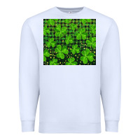 White shamrock and plaid Premium Sweatshirt - RanaPortraitStore