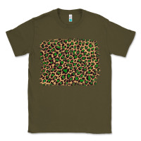 Army Green leopard with green glitter Classic Tee - Artiststas