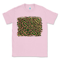Bubblegum Pink leopard with green glitter Classic Tee - Artiststas