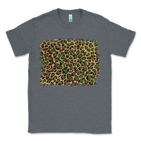 Charcoal Heather leopard with green glitter Classic Tee - Artiststas