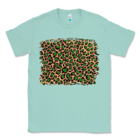 Seafoam leopard with green glitter Classic Tee - Artiststas