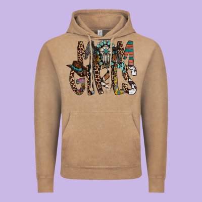 Mom Of Girls Vintage Hoodie Designed By Racoondesign