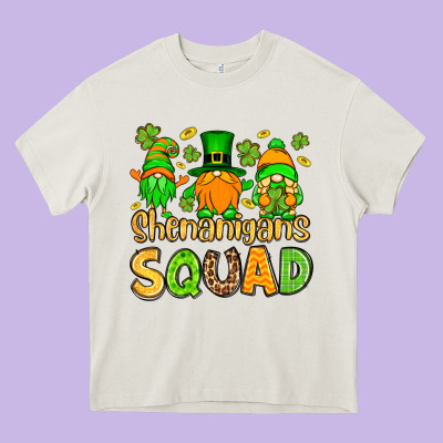 St. Patrick's Shenanigans Squad Gnomies Heavy Core Tee Designed By Oliviacreatesart